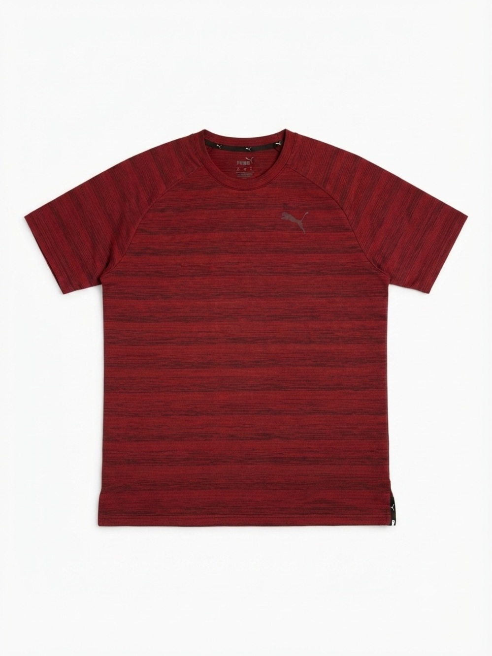 Puma Men's Red Melange Athletic Training T-Shirt Size Large